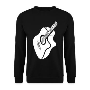 weiße Gitarre - Unisex Pullover - Schwarz - Vorne - Alina (178cm) & Michal (187cm)