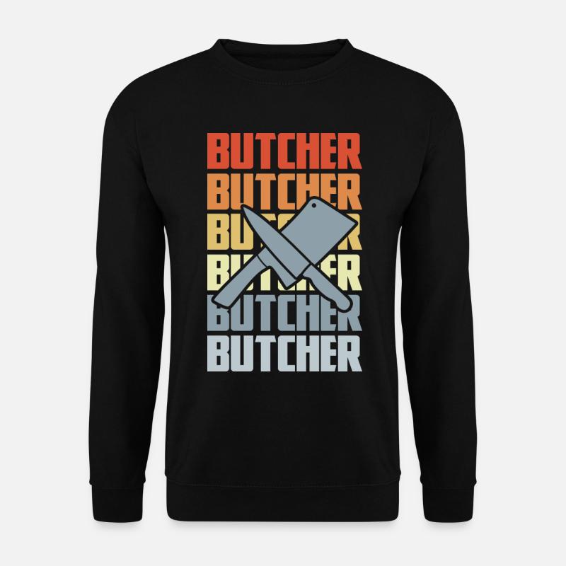 Retro Metzger - Unisex Pullover - Schwarz