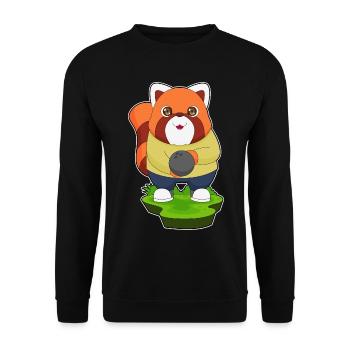 Panda roux Bowling Bowling Ball Sport - Sweat-shirt Unisexe - noir - Devant - Alina (178cm) & Michal (187cm)