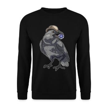 Crow Poker Jetons de Poker - Sweat-shirt Unisexe - noir - Devant - Alina (178cm) & Michal (187cm)