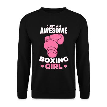 Just a great boxing girl - Unisex Sweatshirt - black - Front - Alina (178cm) & Michal (187cm)