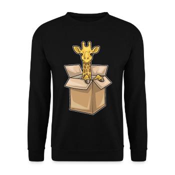 Boîte en carton girafe - Sweat-shirt Unisexe - noir - Devant - Alina (178cm) & Michal (187cm)