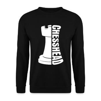 Échec et mat Chess King Illustration - Sweat-shirt Unisexe - noir - Devant - Alina (178cm) & Michal (187cm)