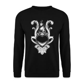 Le Cœur de la Reine V.2 - Version Noire - Sweat-shirt Unisexe - noir - Devant - Alina (178cm) & Michal (187cm)