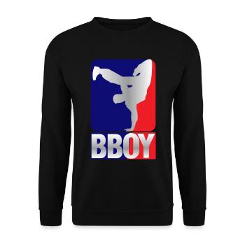 Breakdance B-Boy Streetdance Design Hip Hop Dance - Unisex Pullover - Schwarz - Vorne - Alina (178cm) & Michal (187cm)