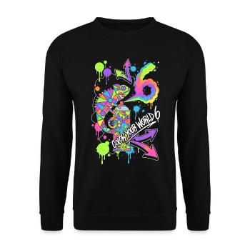 Colorez votre monde 6 Caméléon - Sweat-shirt Unisexe - noir - Devant - Alina (178cm) & Michal (187cm)
