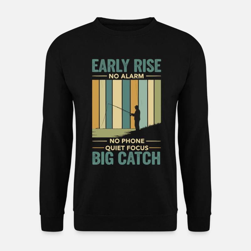 Fishing Hobby Angler Retro - Unisex Sweatshirt - black