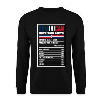 Dominikanische Republik Flagge Dom Rep Stolz - Unisex Pullover - Schwarz - Vorne - Alina (178cm) & Michal (187cm)