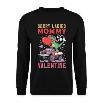 Retro Heart Valentine's Day Design Love - Unisex Sweatshirt - black - Front - Alina (178cm) & Michal (187cm)