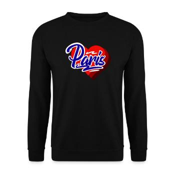 Paris - Unisex Sweatshirt - black - Front - Alina (178cm) & Michal (187cm)