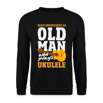Designs et expressions amusantes de ukulélé - Sweat-shirt Unisexe - noir - Devant - Alina (178cm) & Michal (187cm)