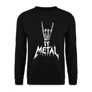 Metal! - Unisex Pullover - Schwarz - Vorne - Alina (178cm) & Michal (187cm)