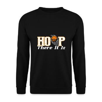 Basketball Hoop There It Is - Unisex Sweatshirt - black - Front - Alina (178cm) & Michal (187cm)