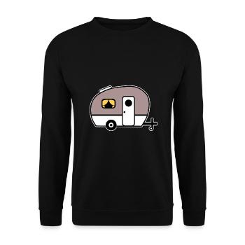 Caravane caravane Camping Camping Camper - Sweat-shirt Unisexe - noir - Devant - Alina (178cm) & Michal (187cm)