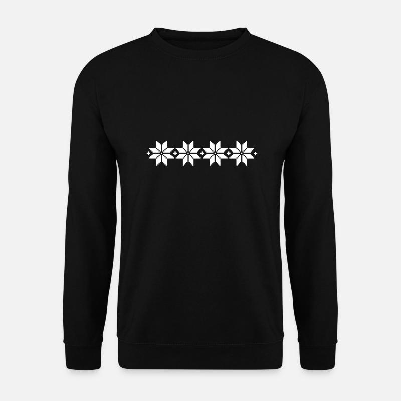 Norwegian pattern - Unisex Sweatshirt - black