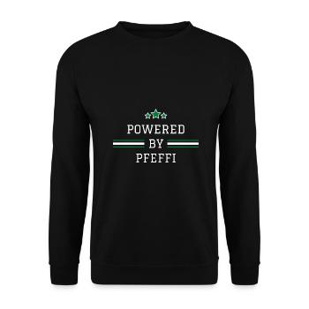 Powered by Pfeffi - Unisex Pullover - Schwarz - Vorne - Alina (178cm) & Michal (187cm)