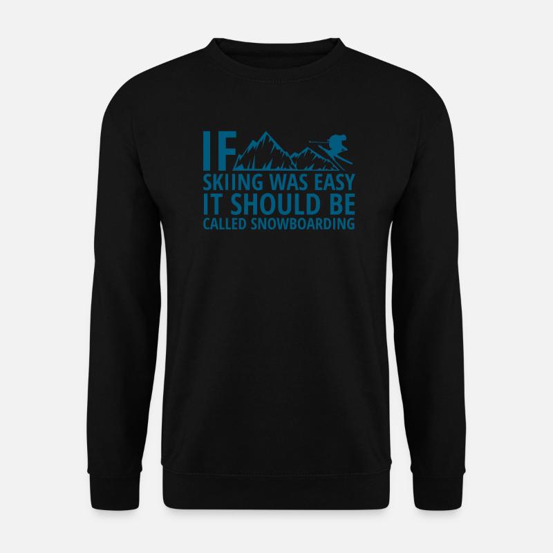 Wintersport - Ski - Après Ski - Geschenk - Unisex Pullover - Schwarz