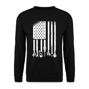 Diesel engine agricultural machinery mechanic locksmith - Unisex Sweatshirt - black - Front - Alina (178cm) & Michal (187cm)