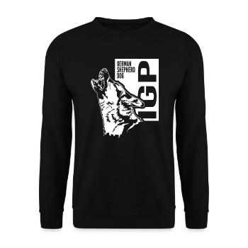 IGP German Shepherd Dog Dog Sport Dog Wilsigns - Unisex Sweatshirt - black - Front - Alina (178cm) & Michal (187cm)