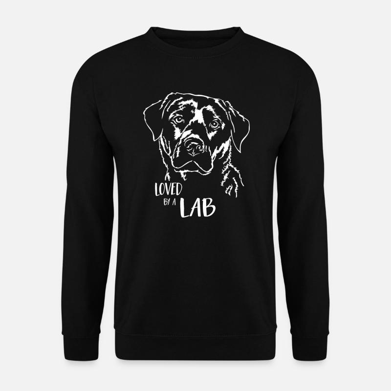 LABRADOR Labbi loved by a Lab Hund Spruch Wilsigns - Unisex Pullover - Schwarz
