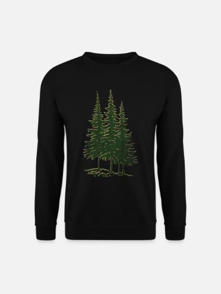 Nature fan in the forest Outdoor - Unisex Sweatshirt - black