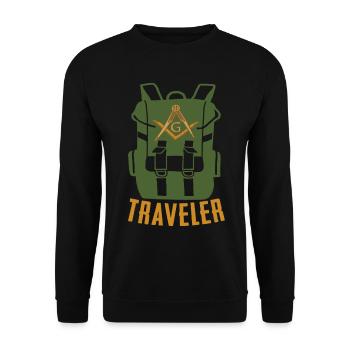 Masonic Freemasonry Fraternal - Unisex Pullover - Schwarz - Vorne - Alina (178cm) & Michal (187cm)
