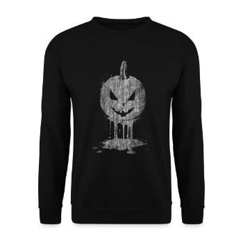 Citrouille drôle Halloween - Sweat-shirt Unisexe - noir - Devant - Alina (178cm) & Michal (187cm)