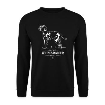 Weimaraner Mom Dogs Dog Hunting Dogs Wilsigns - Unisex Sweatshirt - black - Front - Alina (178cm) & Michal (187cm)