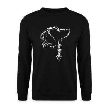 Teckel à poil long silhouette chien chien Wilsigns - Sweat-shirt Unisexe - noir - Devant - Alina (178cm) & Michal (187cm)