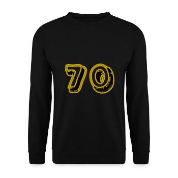HAPPY BIRTHDAY. HAPPY BIRTHDAY. ANNIVERSARY. - Unisex Sweatshirt - black - Front - Alina (178cm) & Michal (187cm)
