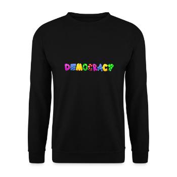 Stop AfD contre la droite, la démocratie, la diversité, la gauche - Sweat-shirt Unisexe - noir - Devant - Alina (178cm) & Michal (187cm)