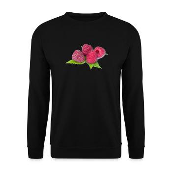 Himbeeren - Unisex Pullover - Schwarz - Vorne - Alina (178cm) & Michal (187cm)