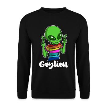 LGBT - Unisex Pullover - Schwarz - Vorne - Alina (178cm) & Michal (187cm)