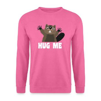 Embrasse-moi castor - Sweat-shirt Unisexe - rose - Devant