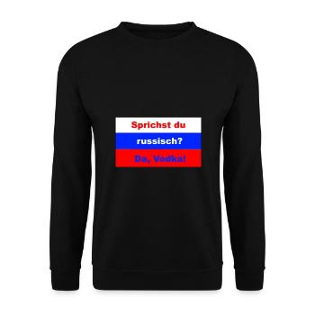 Sprichst du russisch? Da, Vodka! - Unisex Pullover - Schwarz - Vorne - Alina (178cm) & Michal (187cm)