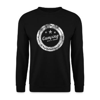 Camping - Unisex Pullover - Schwarz - Vorne - Alina (178cm) & Michal (187cm)