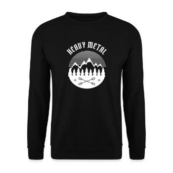 paddeln kanu kajak tour - Unisex Pullover - Schwarz - Vorne - Alina (178cm) & Michal (187cm)