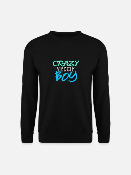 Verrückter Veggie Junge - Fun Geschenk für Veggies - Unisex Pullover - Schwarz