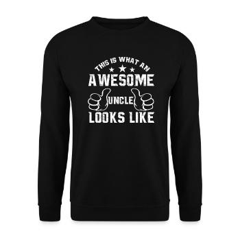Oncle neveu nièce cadeau beau-frère grand - Sweat-shirt Unisexe - noir - Devant - Alina (178cm) & Michal (187cm)