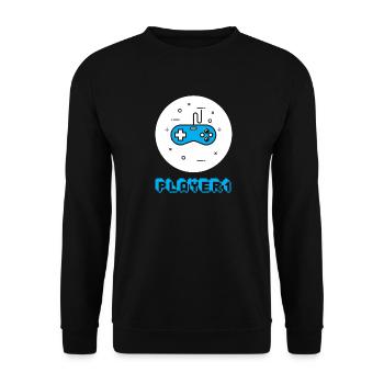 Gamer 1 - Duo Player 1 & 2 Love Gift Couple - Unisex Sweatshirt - black - Front - Alina (178cm) & Michal (187cm)