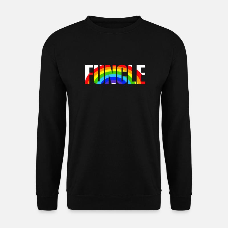 Cool Funcle Rainbow Uncle Gift - Unisex Pullover - Schwarz