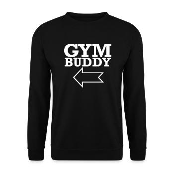 Fitness Gym Fitnessstudio Partner Shirt - Unisex Sweatshirt - black - Front - Alina (178cm) & Michal (187cm)