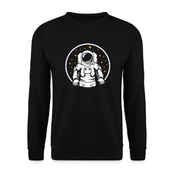 astronaut - Unisex Sweatshirt - black - Front - Alina (178cm) & Michal (187cm)