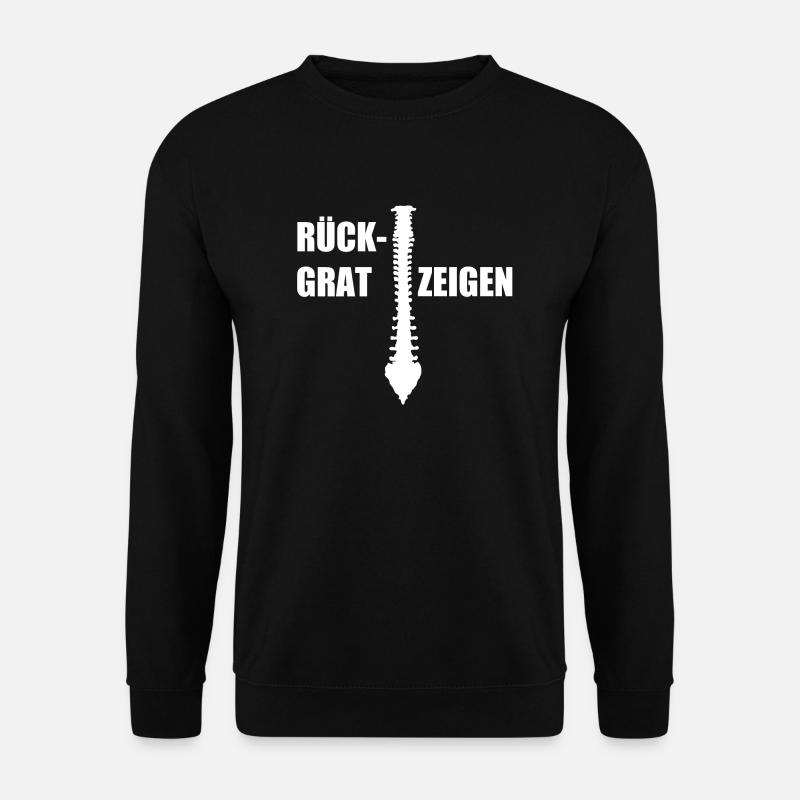 Rückgrat Zeigen - Unisex Pullover - Schwarz