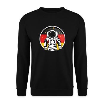 Astronaut Germany flag star moon gift - Unisex Sweatshirt - black - Front - Alina (178cm) & Michal (187cm)