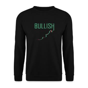 BULLISH MARKET - Stock Market Money Trading Finance - Unisex Sweatshirt - black - Front - Alina (178cm) & Michal (187cm)
