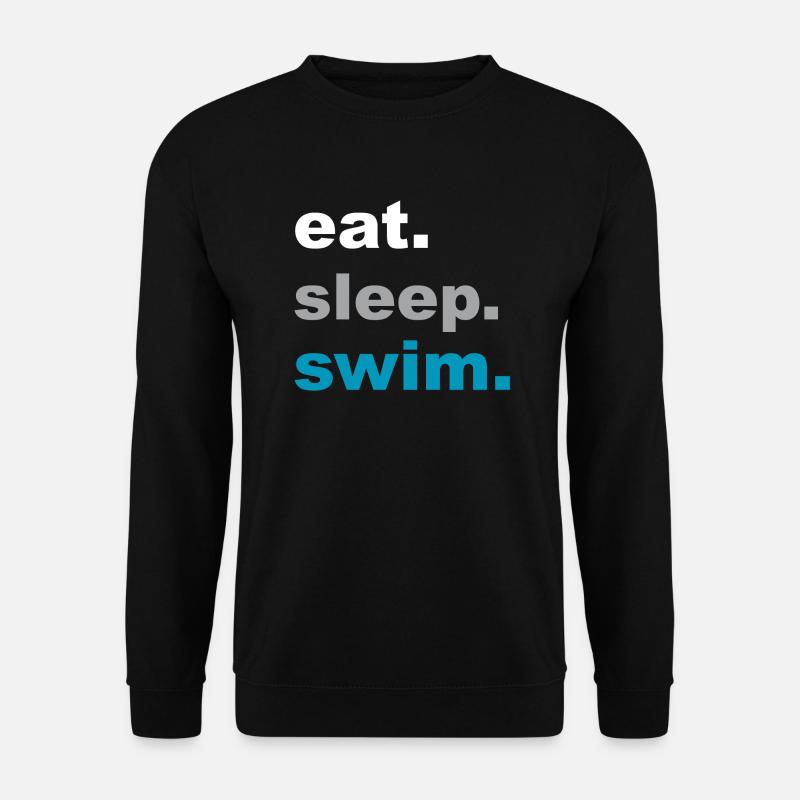 Essen, Schlafen, Schwimmen! - Geschenk - Unisex Pullover - Schwarz