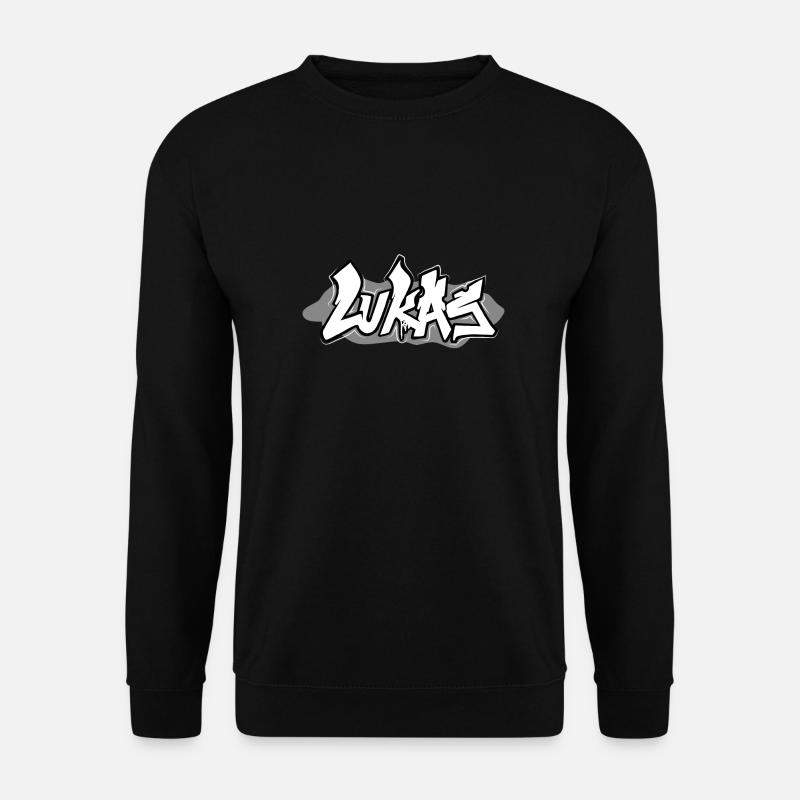 Graffiti Name Lukas - Unisex Sweatshirt - black