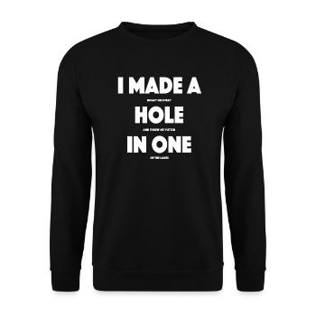 Disc golf, disc golf, golf, hole in one, funny - Unisex Sweatshirt - black - Front - Alina (178cm) & Michal (187cm)