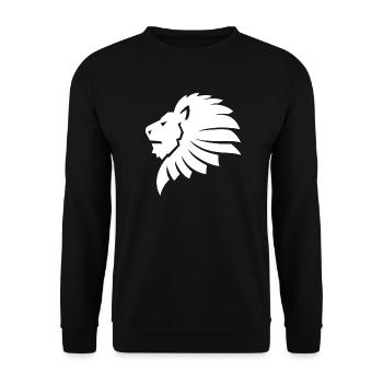 lion - Unisex Sweatshirt - black - Front - Alina (178cm) & Michal (187cm)